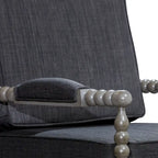 Stoffen armstoel met spijlen