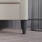 Eigentijdse met linnen beklede accentstoel met voetenbank van CraftPorch