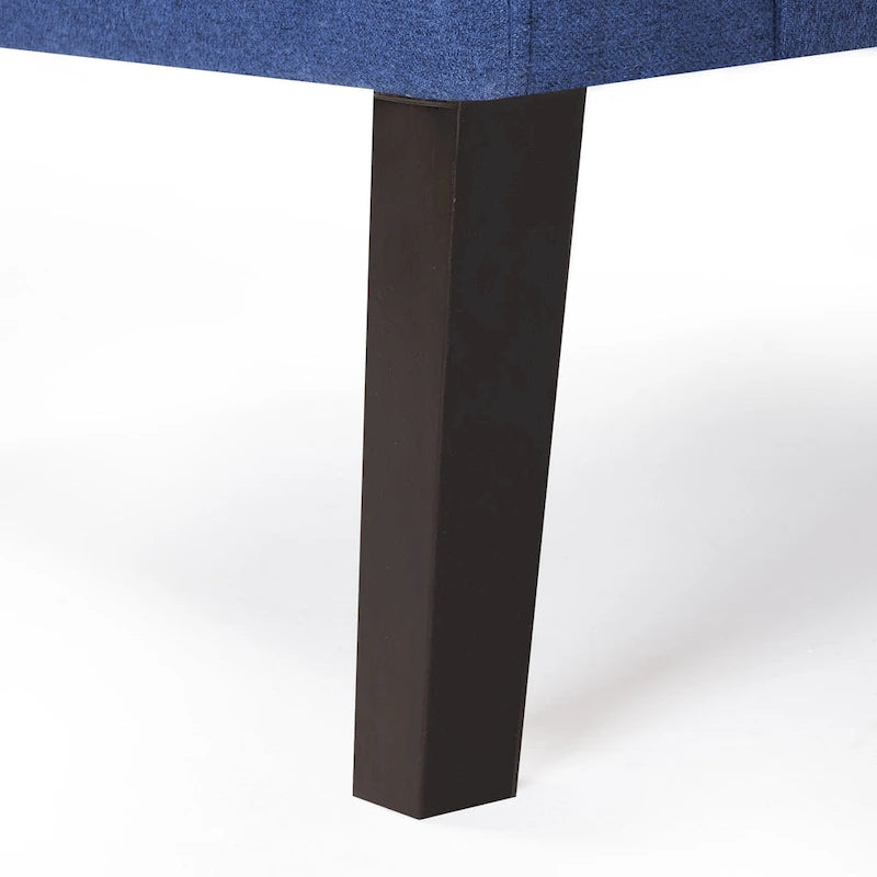 LUE BONA Leinenstuhl mit Walnussbeinen im modernen Mid-Century-Stil, mit Knopfheftung (2er-Set) – 33.86 H X 27.95 W X 29.53 D