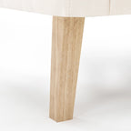 LUE BONA Leinenstuhl mit Walnussbeinen im modernen Mid-Century-Stil, mit Knopfheftung (2er-Set) – 33.86 H X 27.95 W X 29.53 D
