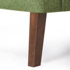 LUE BONA Leinenstuhl mit Walnussbeinen im modernen Mid-Century-Stil, mit Knopfheftung (2er-Set) – 33.86 H X 27.95 W X 29.53 D