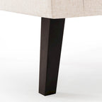 LUE BONA Leinenstuhl mit Walnussbeinen im modernen Mid-Century-Stil, mit Knopfheftung (2er-Set) – 33.86 H X 27.95 W X 29.53 D