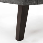 LUE BONA Leinenstuhl mit Walnussbeinen im modernen Mid-Century-Stil, mit Knopfheftung (2er-Set) – 33.86 H X 27.95 W X 29.53 D