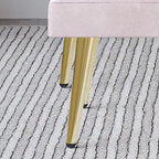 CraftPorch Modern Gold Legs Velvet Accent Chair with Ottoman
