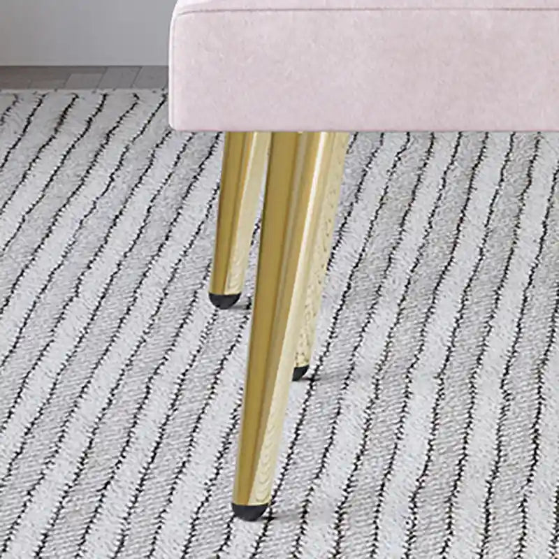 CraftPorch Modern Gold Legs Velvet Accent Chair with Ottoman