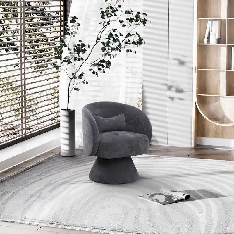Sillones tipo barril modernos giratorios de 360 grados Ouyessir  para acurrucarse