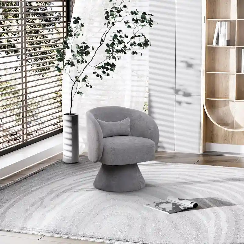 Sillones tipo barril modernos giratorios de 360 grados Ouyessir  para acurrucarse