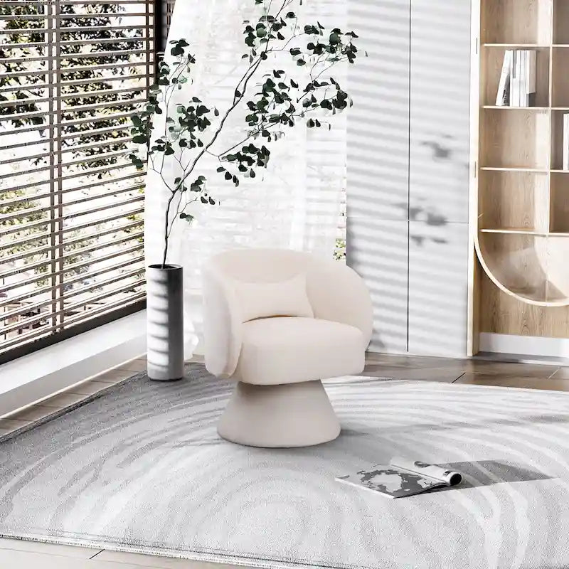 Sillones tipo barril modernos giratorios de 360 grados Ouyessir  para acurrucarse