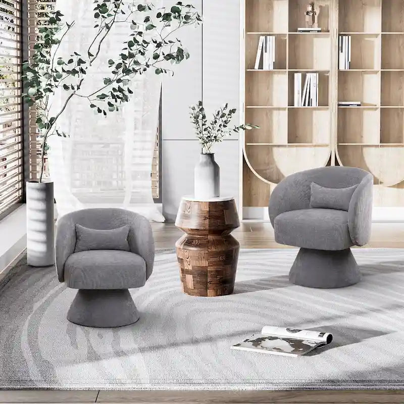 Sillones tipo barril modernos giratorios de 360 grados Ouyessir  para acurrucarse