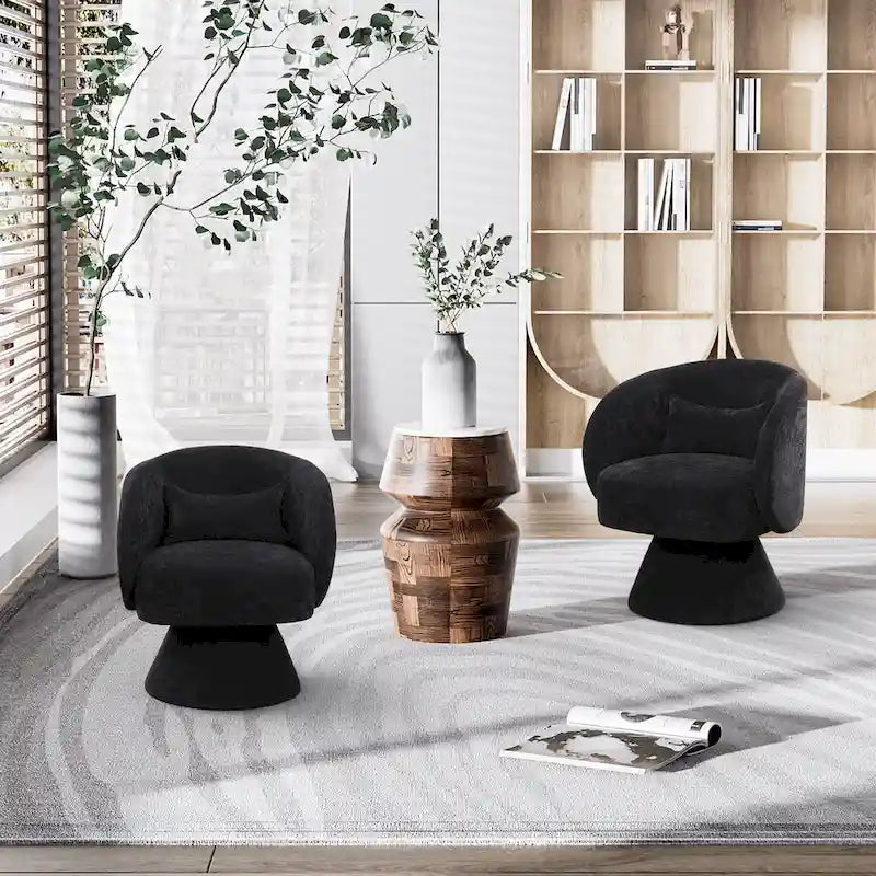 Sillones tipo barril modernos giratorios de 360 grados Ouyessir  para acurrucarse