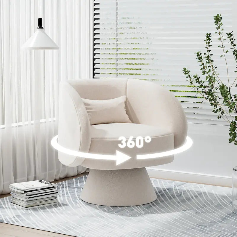 Sillones tipo barril modernos giratorios de 360 grados Ouyessir  para acurrucarse
