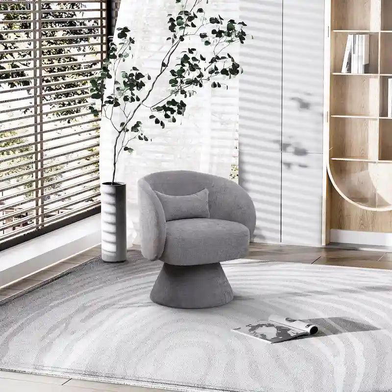 Sillones tipo barril modernos giratorios de 360 grados Ouyessir  para acurrucarse