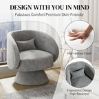 Sillones tipo barril modernos giratorios de 360 grados Ouyessir  para acurrucarse