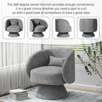 Sillones tipo barril modernos giratorios de 360 grados Ouyessir  para acurrucarse