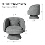 Sillones tipo barril modernos giratorios de 360 grados Ouyessir  para acurrucarse