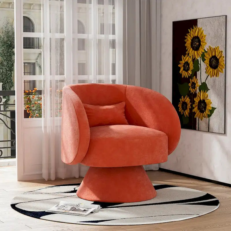 Sillones tipo barril modernos giratorios de 360 grados Ouyessir  para acurrucarse