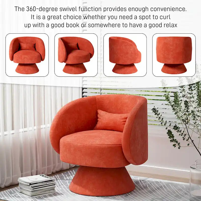 Sillones tipo barril modernos giratorios de 360 grados Ouyessir  para acurrucarse