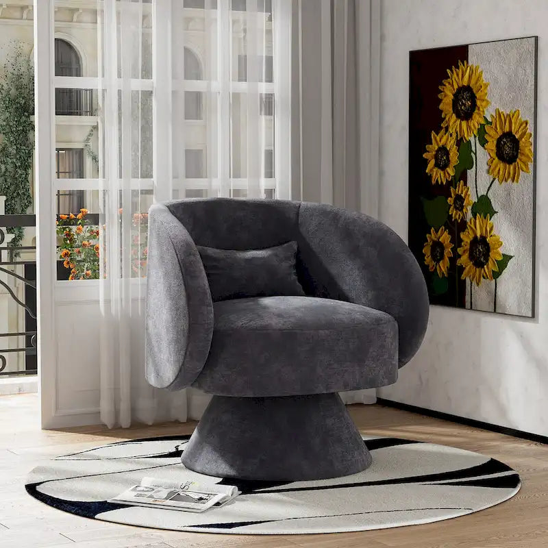 Sillones tipo barril modernos giratorios de 360 grados Ouyessir  para acurrucarse