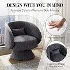 Sillones tipo barril modernos giratorios de 360 grados Ouyessir  para acurrucarse