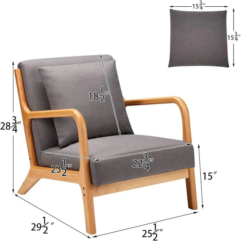 AECOJOY Mid Century Modern Living Room Reading Comfy Lounge Chairs