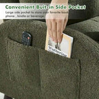 Sillón decorativo tipo lounge HOMYKA con respaldo ajustable y otomana de almacenamiento