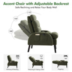 Sillón decorativo tipo lounge HOMYKA con respaldo ajustable y otomana de almacenamiento