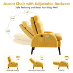 Sillón decorativo tipo lounge HOMYKA con respaldo ajustable y otomana de almacenamiento