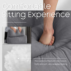 Sillón decorativo tipo lounge HOMYKA con respaldo ajustable y otomana de almacenamiento