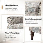 Nyctelius Traditional Polyester Accent Arm Chair with Pattern and Nailhead Trim Set of 2 by HULALA HOME
