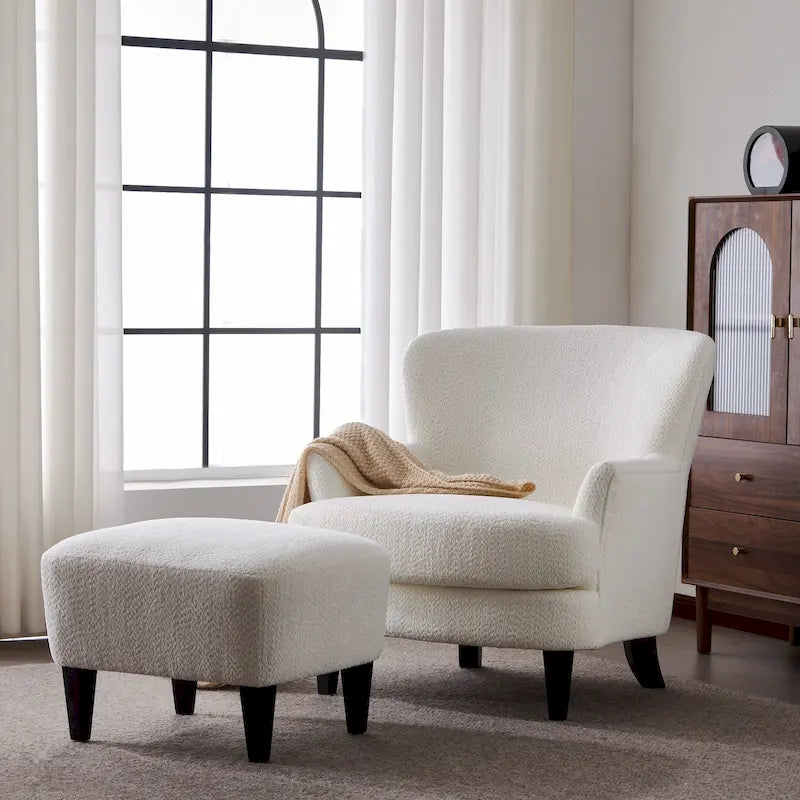 Juego de sillón club tapizado y otomana Hartshorn de Christopher Knight Home