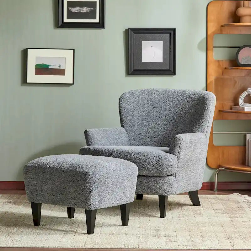 Juego de sillón club tapizado y otomana Hartshorn de Christopher Knight Home