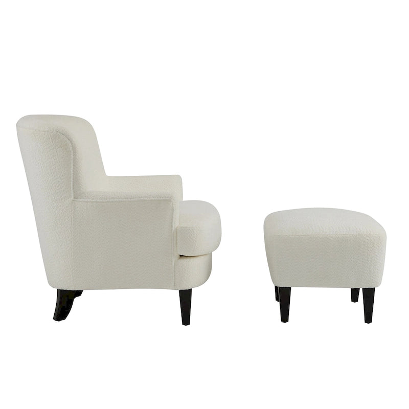 Hartshorn Upholstered Club Chair and Ottoman Set by Christopher Knight Home