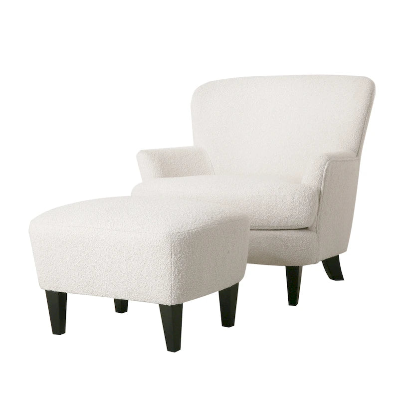 Hartshorn Upholstered Club Chair and Ottoman Set by Christopher Knight Home