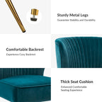 Poltroncina laterale moderna d’accento Monica 22W, imbottita e trapuntata, con gambe dorate, di HULALA HOME