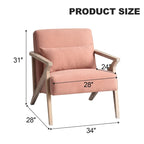 Ebello Accent Armchair Solid Hardwood Upholstered for Living Room