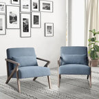 Ebello Accent Armchair Solid Hardwood Upholstered for Living Room