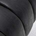 SEYNAR Mid-Century Swivel PU Leather Tufted Round Accent Barrel Chair set of 2