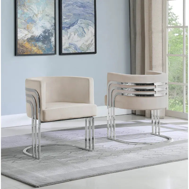 Best Quality Furniture Akzentsessel mit Chromfuß (Einzelsessel)