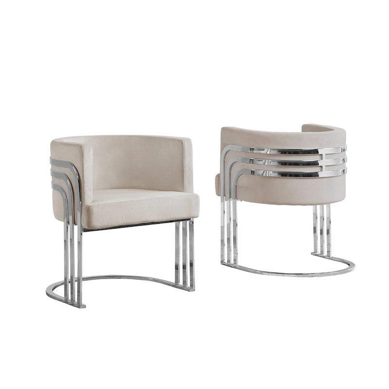 Best Quality Furniture Akzentsessel mit Chromfuß (Einzelsessel)