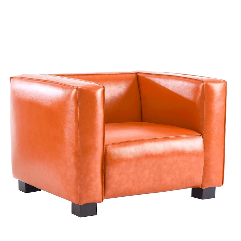 Goyette Faux Leather Club Chair by Christopher Knight Home