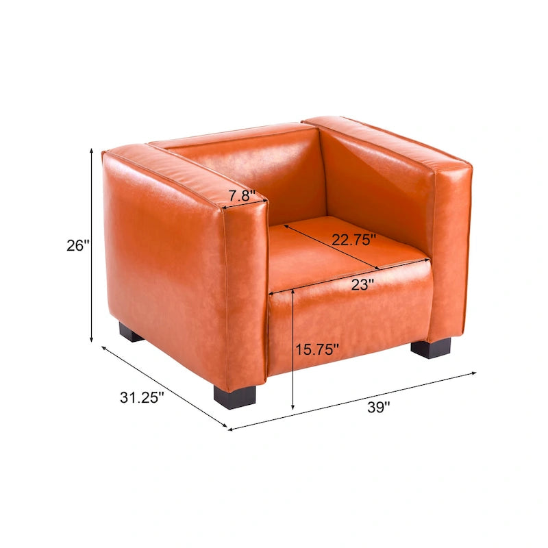 Goyette Faux Leather Club Chair by Christopher Knight Home