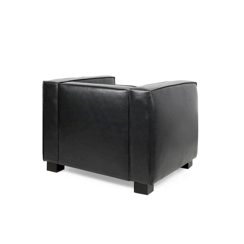 Goyette Faux Leather Club Chair by Christopher Knight Home