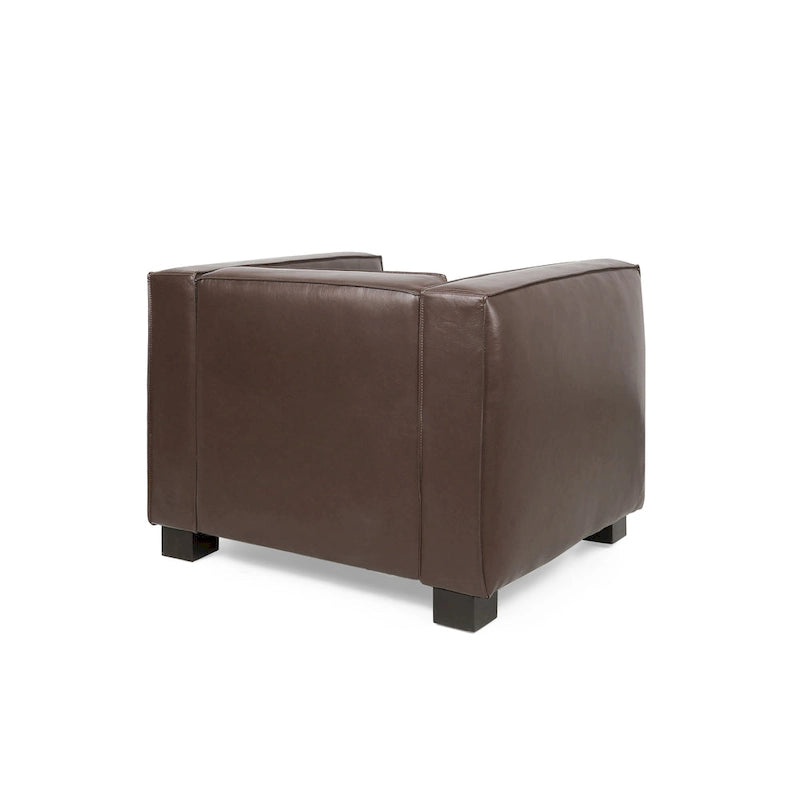 Goyette Faux Leather Club Chair by Christopher Knight Home
