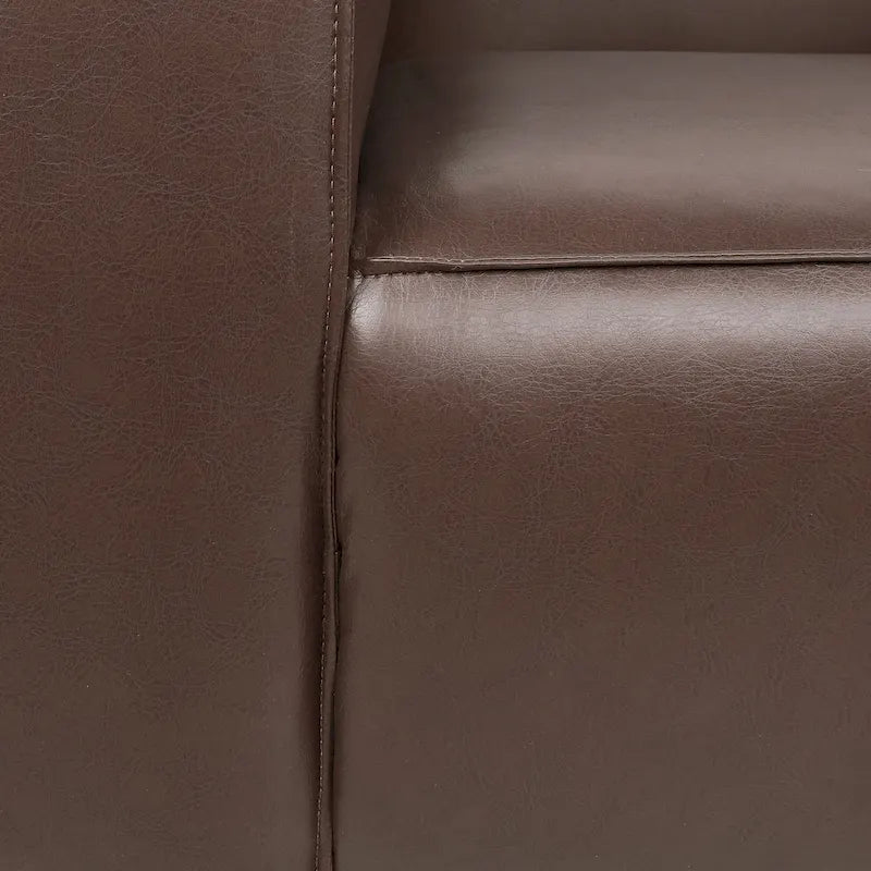 Goyette Faux Leather Club Chair by Christopher Knight Home