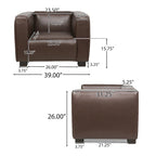 Goyette Faux Leather Club Chair by Christopher Knight Home