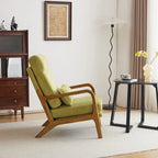 High Back Solid Wood Armrest Backrest Leisure Chair Accent Chair