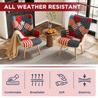 Linen Upholstered Modern Armchair Accent Chair with Wood Legs
