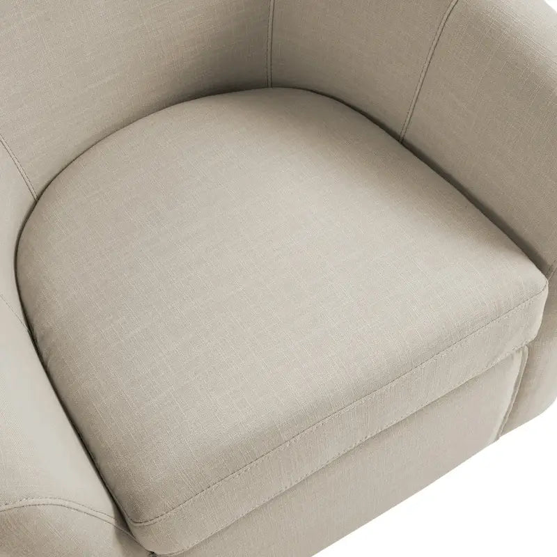 Set of 2 Modern Upholstered Swivel Barrel Chair Living Room Accent Chair