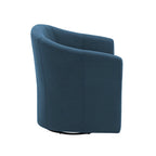 Set of 2 Modern Upholstered Swivel Barrel Chair Living Room Accent Chair