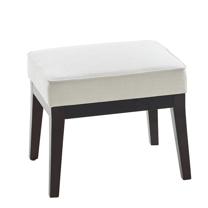HUIMO Mid-Century-Moderner Armlehnensessel und Hocker, gepolsterter Akzentsessel fürs Wohnzimmer und Schlafzimmer